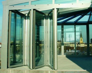 drzwi harmonijkowe aluminiowe czteroskrzydłowe
